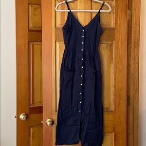 Navy midi dress - size small